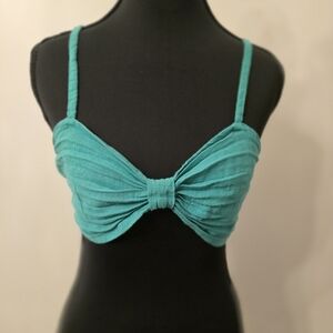 Isla & Bird Teal Bralette with Bow Detail